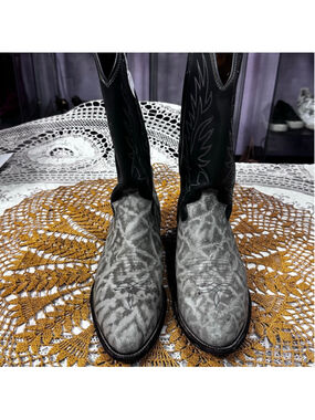 Unbranded Cowboy & Western Boots Men's Gray Black